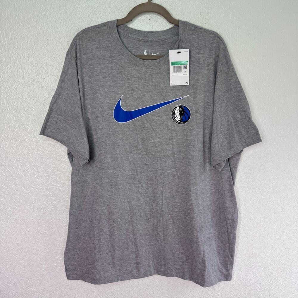 Nike Dallas Mavericks Shirt Mens XL NBA Basketball Logo Tee Tshirt Gray NEW